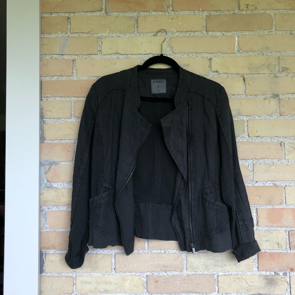 Sandwich Grey Linen Jacket